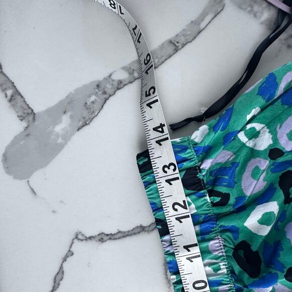 Diane Von Furstenberg Green Leopard Print Nylon Joggers - Picture 8 of 9